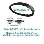 QYMOTO 3pcs Go Kart Drive Belts for 30 Series