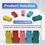 Pleoos 10Pcs Jcase Fuse Kit Mini Jcase Fuse Assortment Tall Profile for Pickup Trucks Cars and SUVS (20A/30A/40A/50A/60A, 2pcs Each)