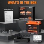 EBL YTX4L-BS YTZ5S-BS YTX5L-BS YTZ6-BS Lithium Motorcycle Battery LiFePO4 12V 2.5Ah,150A Built in BMS Powersports Battery for ATV, UTV, Jet Ski, Snowmobile, Quad, Motor bike,Tractor, Maintenance Free