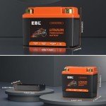 EBL YTX4L-BS YTZ5S-BS YTX5L-BS YTZ6-BS Lithium Motorcycle Battery LiFePO4 12V 2.5Ah,150A Built in BMS Powersports Battery for ATV, UTV, Jet Ski, Snowmobile, Quad, Motor bike,Tractor, Maintenance Free