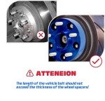 PreeminentMotors 4 pcs Forged ATV UTV Wheel Spacer 1 inch 4x156 wheel spacer 131mm hub Bore with M12X1.5 Studs, Compatible with 2013+ Polaris Ranger/2014+Polaris RZR XP 1000/2015+ Polaris RZR