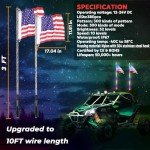 OHMU 2pcs 3FT Led Whip Lights with Bluetooth,Remote Control [Spring Base] [300 Colors] [366 Lighting Modes] 360°Spiraling Rising Dream Wrapped Dancing Offroad Warning Antenna Whips for side by side