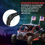 OHMU 2pcs 3FT Led Whip Lights with Bluetooth,Remote Control [Spring Base] [300 Colors] [366 Lighting Modes] 360°Spiraling Rising Dream Wrapped Dancing Offroad Warning Antenna Whips for side by side