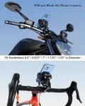 BRCOVAN Motorcycle Phone Mount with Vibration Dampener, Anti-Theft Handlebar Cellphone Holder for Bike Bicycle Scooter ATV, [Camera Friendly] [1s Lock & Release] Adjustable Fit 5.4-7.2" Smartphones