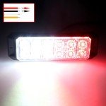 Raryloy LED Emergency Strobe Flashing Grille Strobe Lights for Trucks 12LED Surface Mount Strobe Warning Emergency Flashing Red&White Light for Car Truck Van Off Road Vehicle ATV SUV