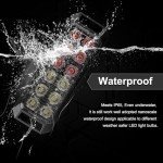 Raryloy LED Emergency Strobe Flashing Grille Strobe Lights for Trucks 12LED Surface Mount Strobe Warning Emergency Flashing Red&White Light for Car Truck Van Off Road Vehicle ATV SUV