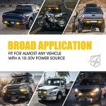 Xprite Amber 12 LED Emergency Strobe Lights Kit Surface Flush Mount Side Marker Grill Grille Hazard Warning Flashing Light Head for Off-Road Vehicles ATV Trucks Cars - 10PCS