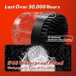 Firehawk LED Light Pods Bar 4 Inch 30000LM 60W Round Spot Flood Amber White Driving Offroad Fog Work Backup Bumper for Truck Jeep ATV UTV SUV Tractor Motorcycle 4x4 Cart Trailer Boat Waterproof 2PCS