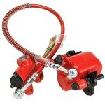 FVRITO Rear Brake Master Cylinder Caliper Assembly with for 50cc 70cc 90cc 110cc 125cc Taotao Boulder B1 Coolster 3050HD 3050C 3125R Peace motorsports Quad Chinese ATV Kids 4wheeler Scooter Red