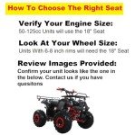 Kids ATV Seat for 50cc to 125cc Quads