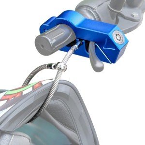 Heavy Duty Handlebar & Helmet Lock Combo - Blue