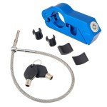 Heavy Duty Handlebar & Helmet Lock Combo - Blue