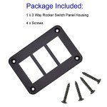 HOKAAER Waterproof 3 Way Rocker Switch Panel