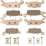 Front & Rear Brake Pads Sintered for Yamaha Grizzly 550 Grizzly 700 YFM550 YFM700, OEM# 3B4-W0045-00-00 3B4-W0045-10-00