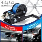 Heavy-Duty 3200lbs Boat Trailer Hand Winch