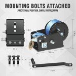 Heavy-Duty 3200lbs Boat Trailer Hand Winch