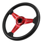 Universal 13.8" Racing Steering Wheel with Horn Button