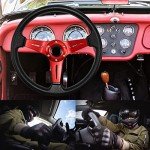 Universal 13.8" Racing Steering Wheel with Horn Button