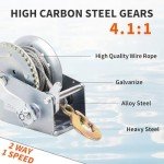 Heavy Duty 1200lb Boat Trailer Hand Winch