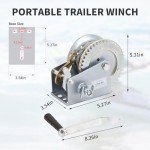 Heavy Duty 1200lb Boat Trailer Hand Winch