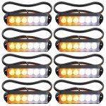 Justech 8PC Strobe Light Kit for Vehicles
