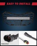 UTV Front Mesh Grill with LED Light Bar