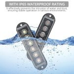 Justech 8PC Strobe Light Kit for Vehicles