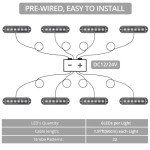Justech 8PC Strobe Light Kit for Vehicles