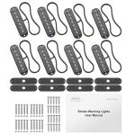 Justech 8PC Strobe Light Kit for Vehicles
