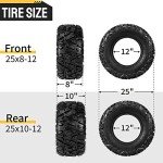 SUNROAD 4-Pack All-Terrain ATV UTV Tires 25