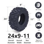 Set of 2 All-Terrain 24x9-11 ATV Tires