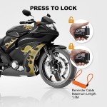 AGPTEK 110db Motorcycle Disc Brake Lock with Cable