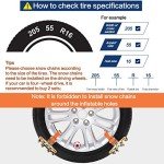 AutoChoice Snow Tire Chains for Cars and SUVs