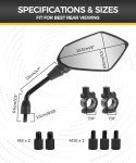 Adjustable ATV and Motorcycle Rear View Mirrors