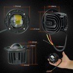Szdystar 3-Inch LED Pod Lights for ATV & UTV