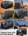KEMIMOTO Heavy-Duty Waterproof ATV Cover 96 Inch