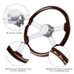 18" Chrome Steering Wheel for Trucks and Trailers