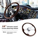 18" Chrome Steering Wheel for Trucks and Trailers