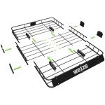 WEIZE 54" Rooftop Cargo Rack with Bag & Straps