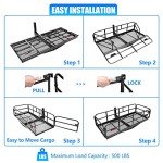 500 Lbs Heavy Duty Hitch Mount Cargo Carrier