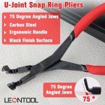 LEONTOOL 75° Angled U-Joint Snap Ring Pliers