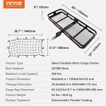 VEVOR 60x24 Hitch Mount Cargo Carrier Basket