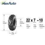 MaxAuto 22x7-10 All-Terrain ATV Tire Duo