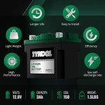 TYKOOL 12.8V Lithium Battery for ATVs and More