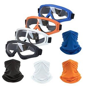 4-Pack ATV Offroad Goggles with Neck Bandanas