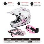 Pink Butterfly Youth ATV Full Face Helmet