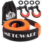 METOWARE 35,000lbs Heavy Duty Tow Strap Kit