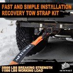 METOWARE 35,000lbs Heavy Duty Tow Strap Kit
