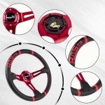RASTP 13.58” Racing Steering Wheel with Horn Button