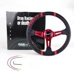 RASTP 13.58” Racing Steering Wheel with Horn Button